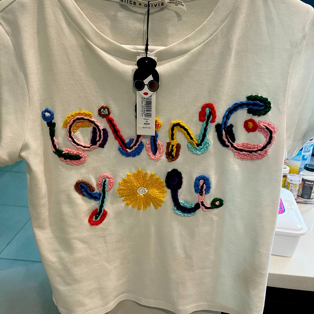 Alice and Olivia Embroidered top